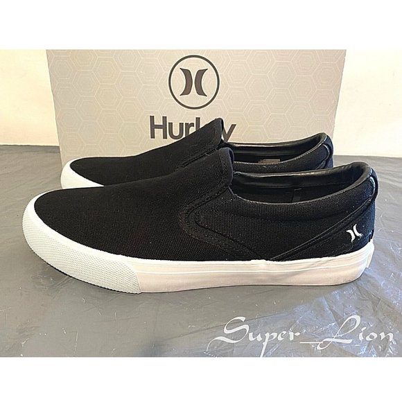 Hurley Shoes Hurley Mens Arlo Slip On Canvas Casual Shoes Black